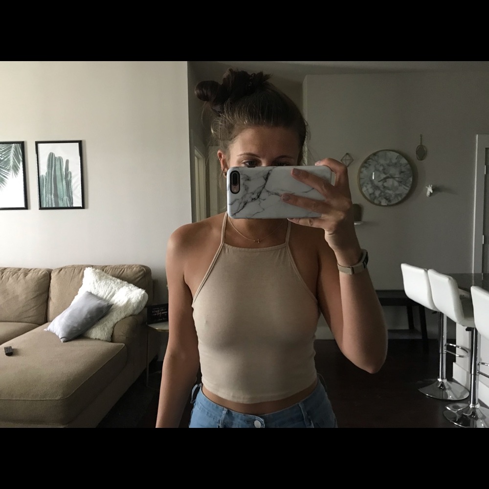 PacSun Tan Crop Top